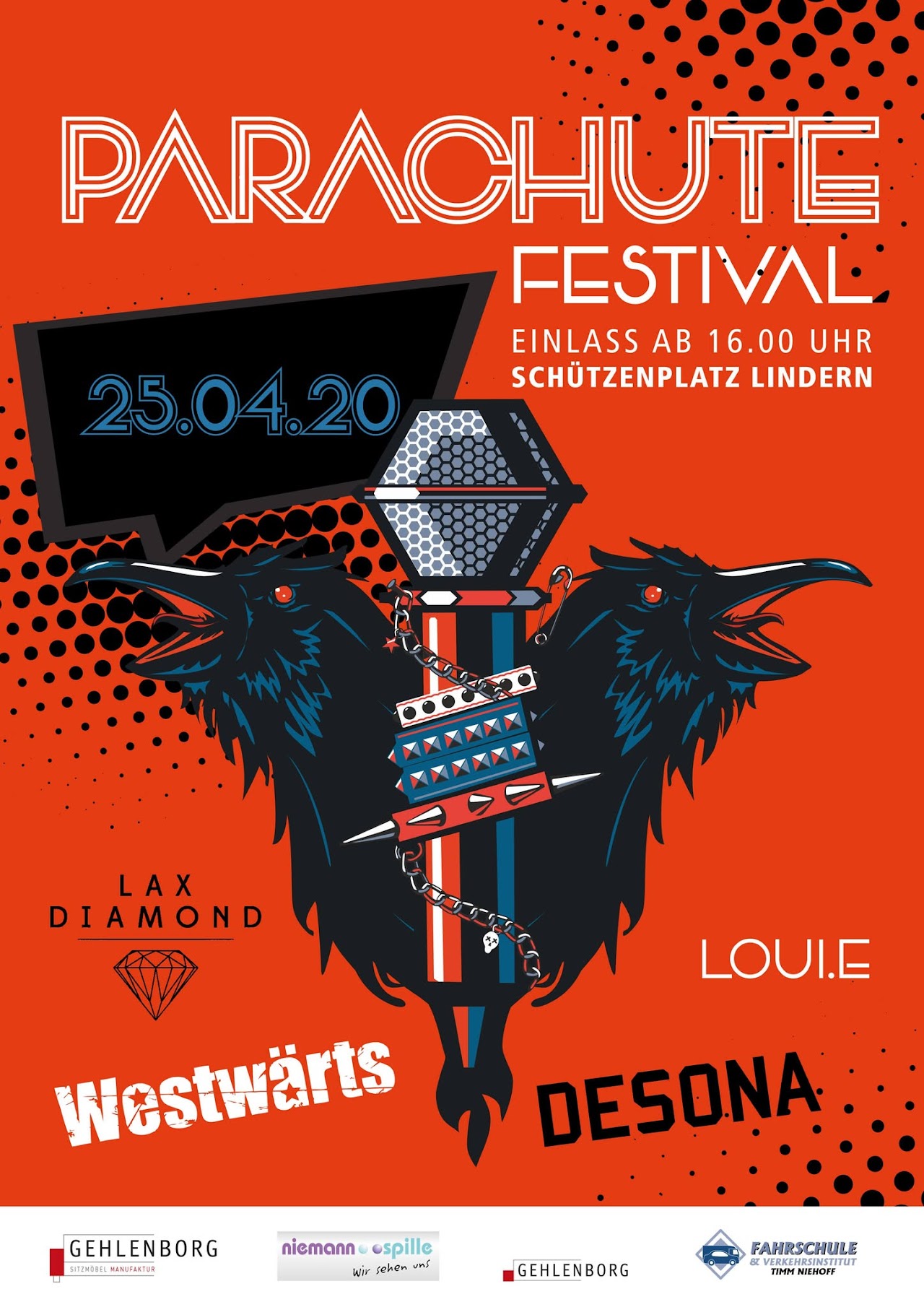 Plakat Parachute Festival 2020